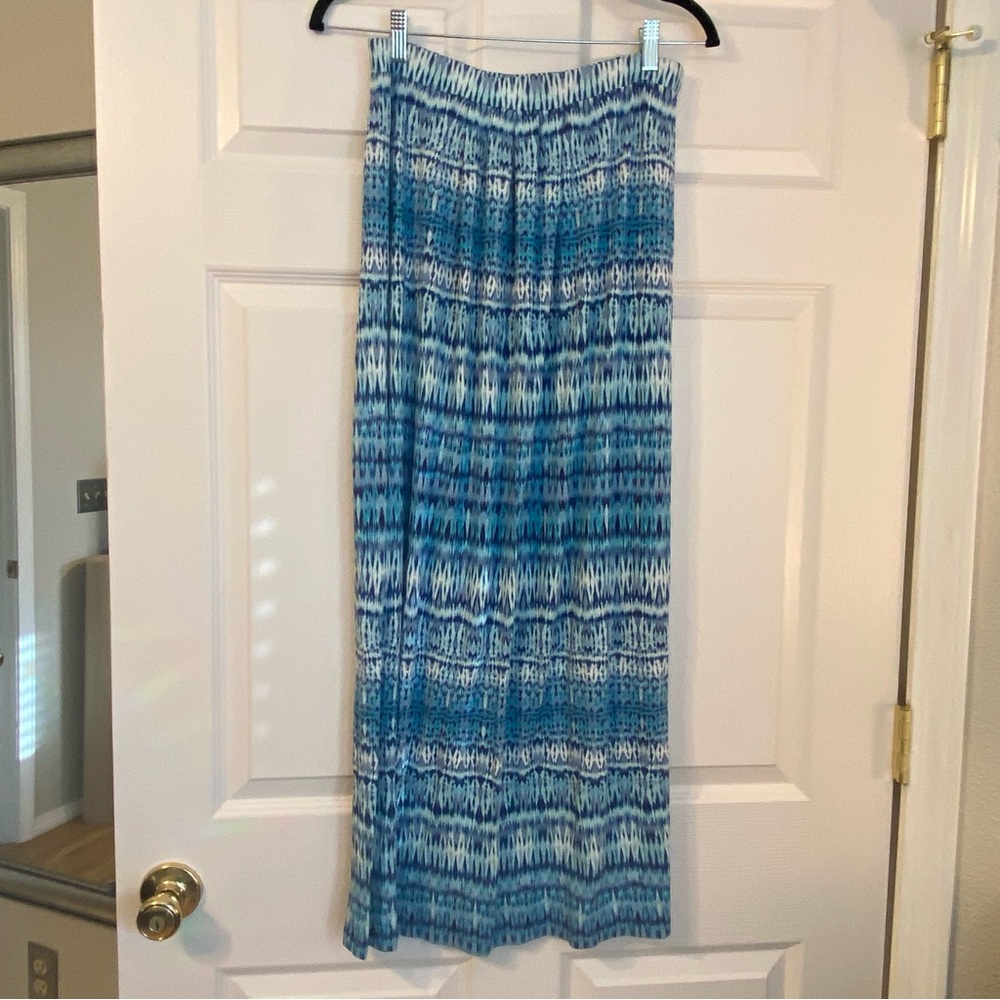Cynthia Rowley Blue and White Maxi Skirt